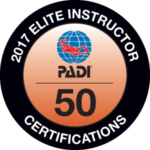 ELITEinstructor2017 Viðurkenning frá PADI - PADI elite instructor 2017